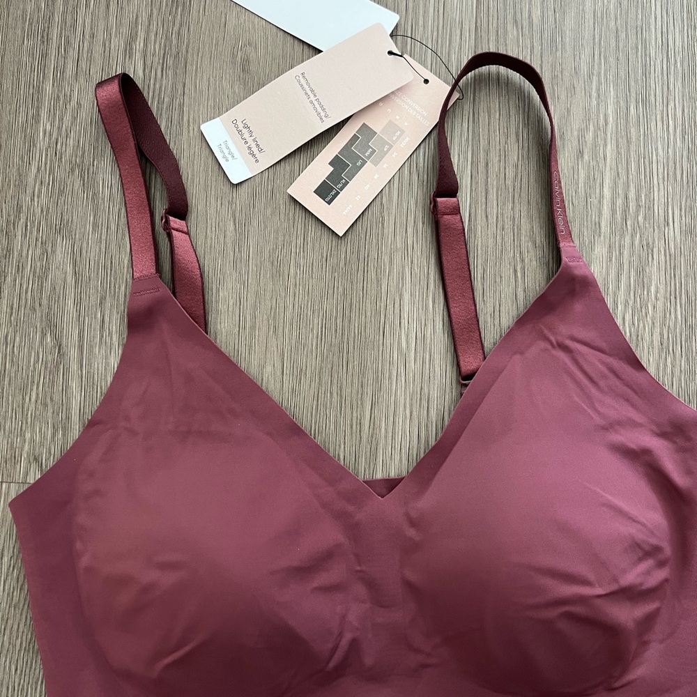 Calvin Klein Maroon Bralette